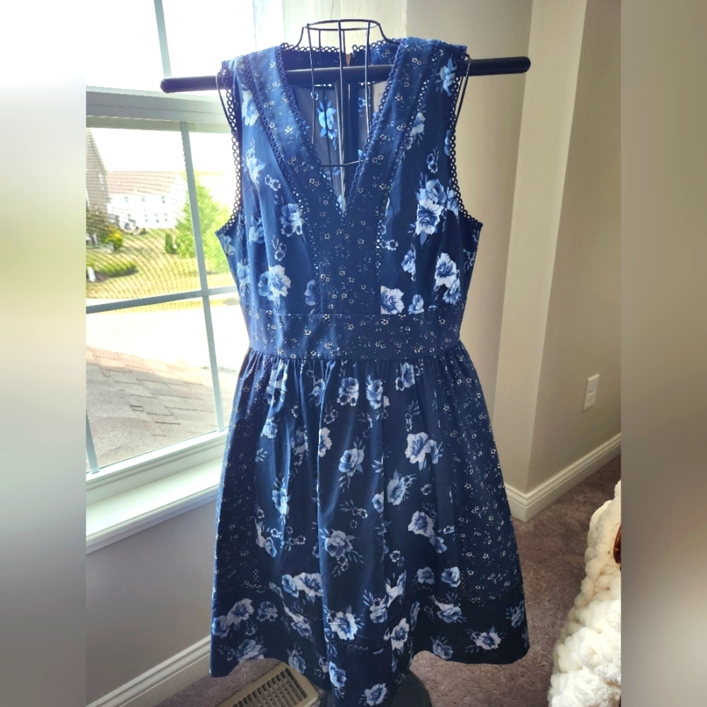 NEW Kate Spade Blue flower dress